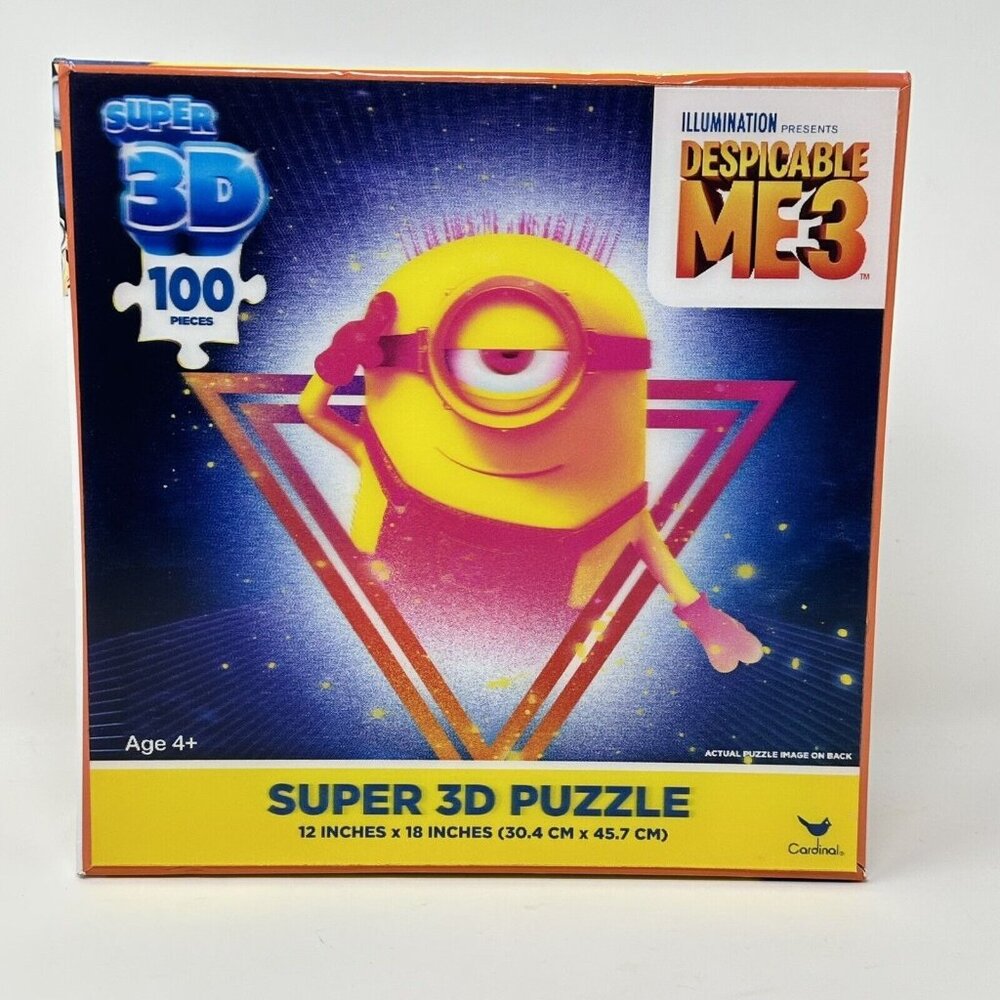 Despicable Me 3 Minions Super 3D Puzzle 100 pcs Bello 12 x 18 Jigsaw New